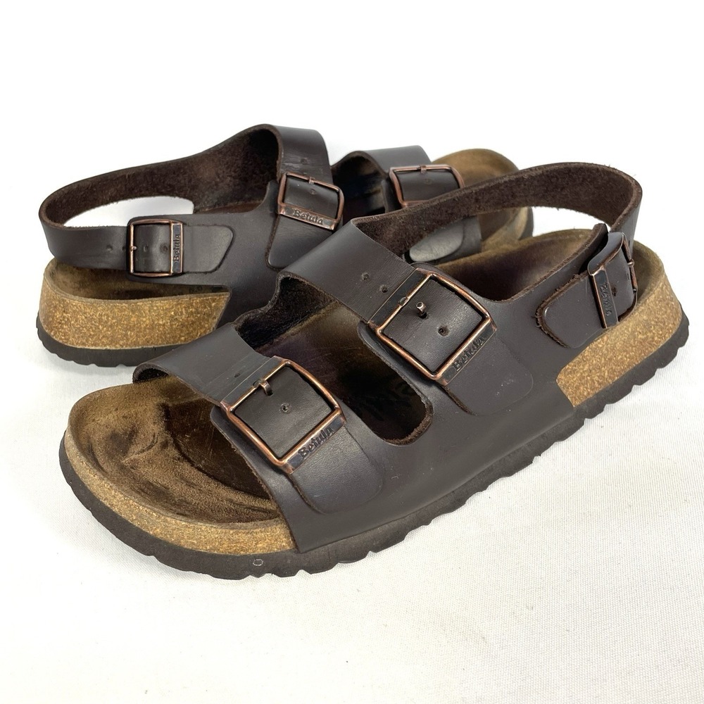 Betula Birkenstock Milano Brown Oiled Leather Sandals EU38 L7 M5
